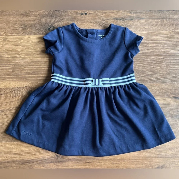 Ralph Lauren Baby Girl Ponte Roma Dress - Picture 1 of 8